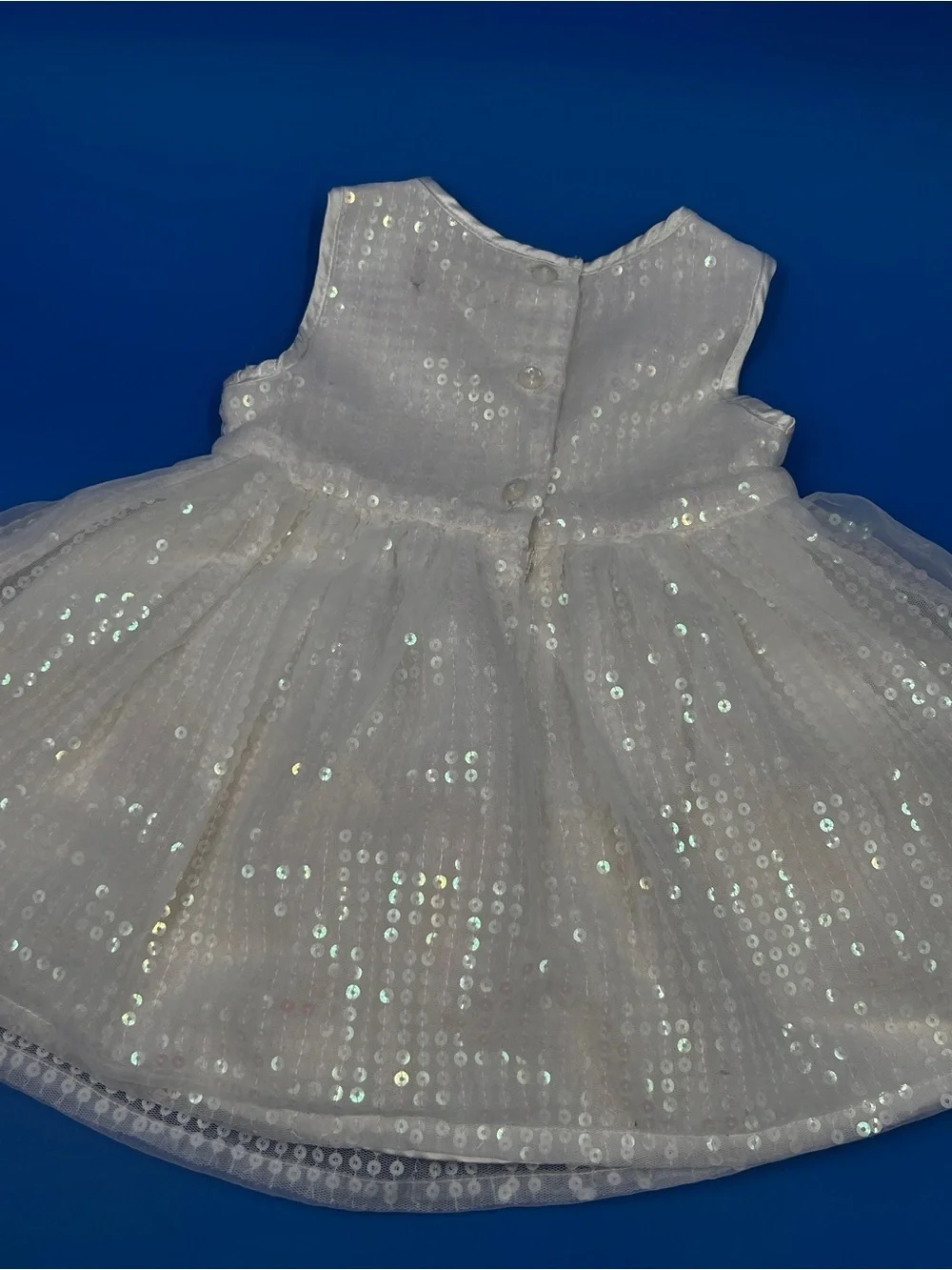 Sparkling White Sequin Tulle Dress Childrens Place